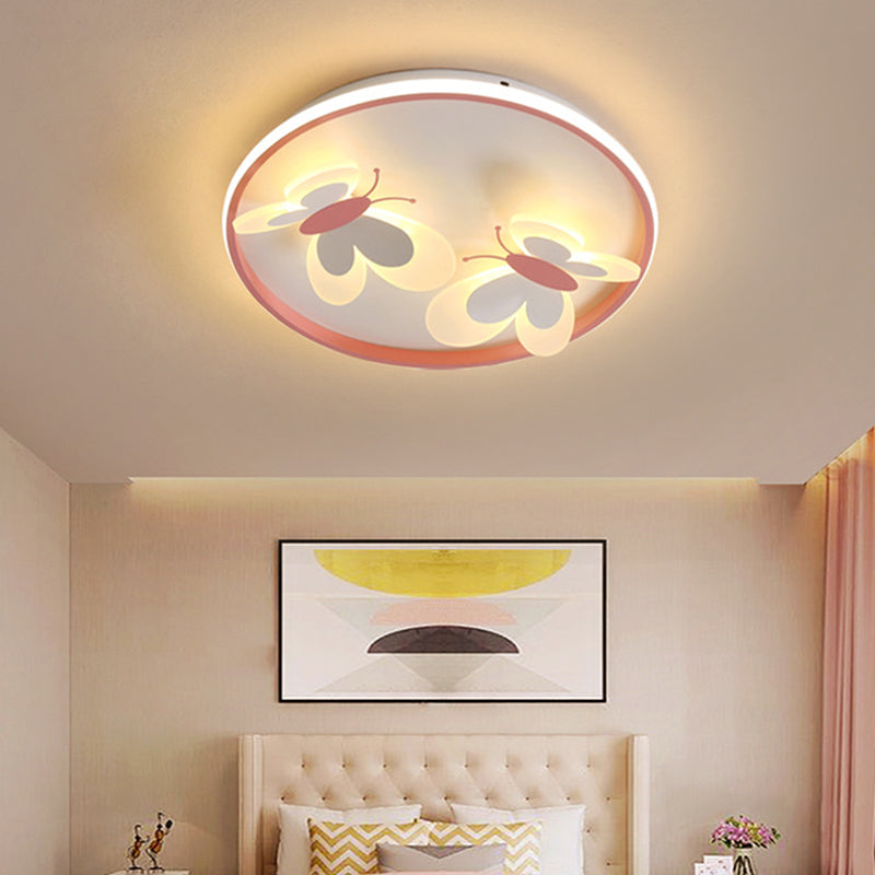 Butterfly Flush Mount Plafoniera Illuminazione A Soffitto Lampadario Acrilico per Camera da letto
