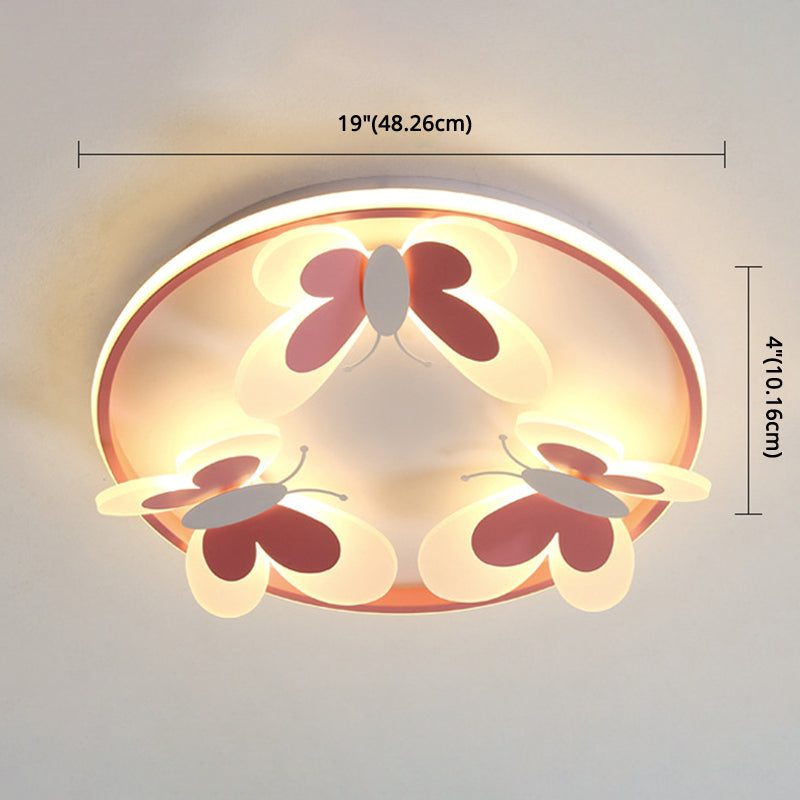 Butterfly Flush Mount Plafoniera Illuminazione A Soffitto Lampadario Acrilico per Camera da letto
