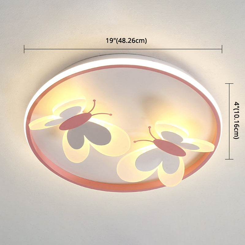 Butterfly Flush Mount Plafoniera Illuminazione A Soffitto Lampadario Acrilico per Camera da letto