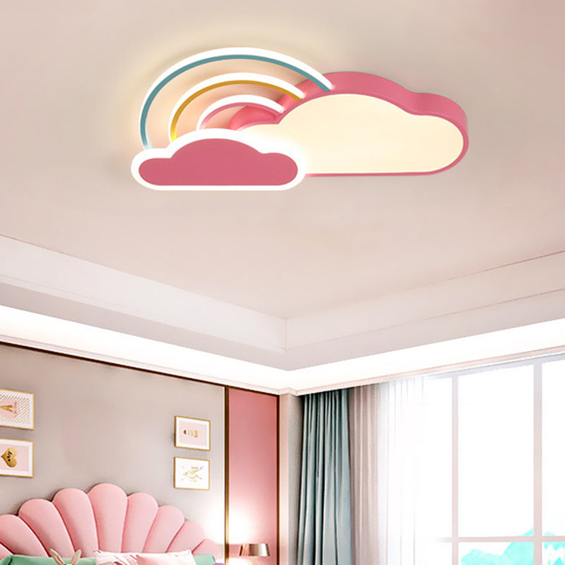 Rainbow Flush Light Fixtures Contemporary Acrylic Massimale Light Fixture per Bedroom