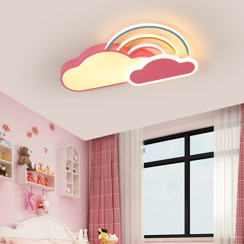 Rainbow Flush Light Fixtures Contemporary Acrylic Massimale Light Fixture per Bedroom