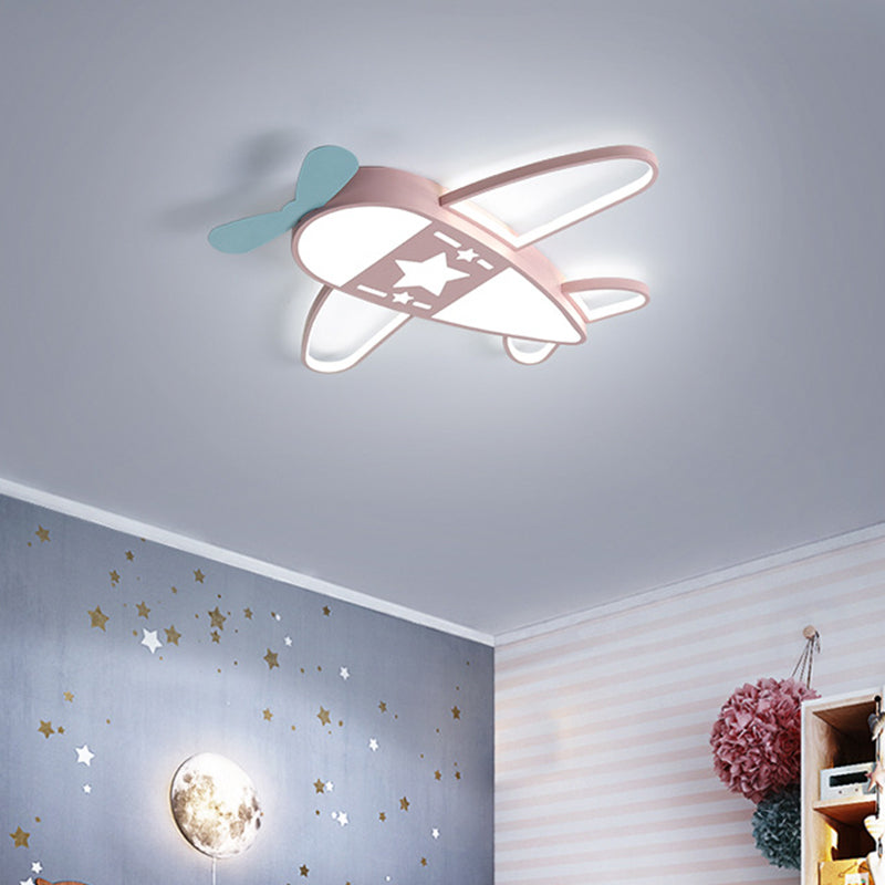 Aircraft Flushmount Lights Cartoon Acrylic Ceiling Mounted Fixture for Bedroom