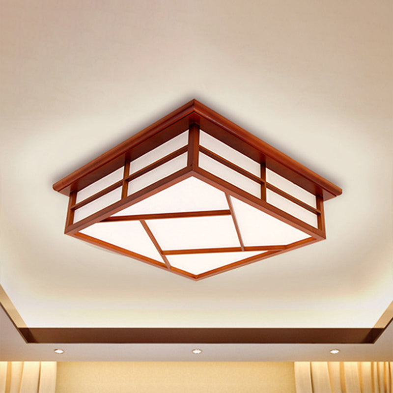 Cubic Semi Flush Light Fixtures Modernist Paper Ceiling Mount Light Fixture for Hallway