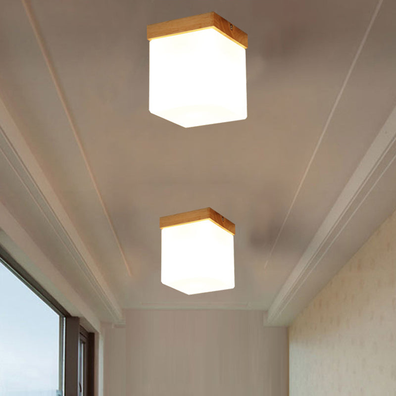 Semi-Flush-Chandelier-Ultra-intensive 1 helle weiße Glasdeckleuchten für den Flur