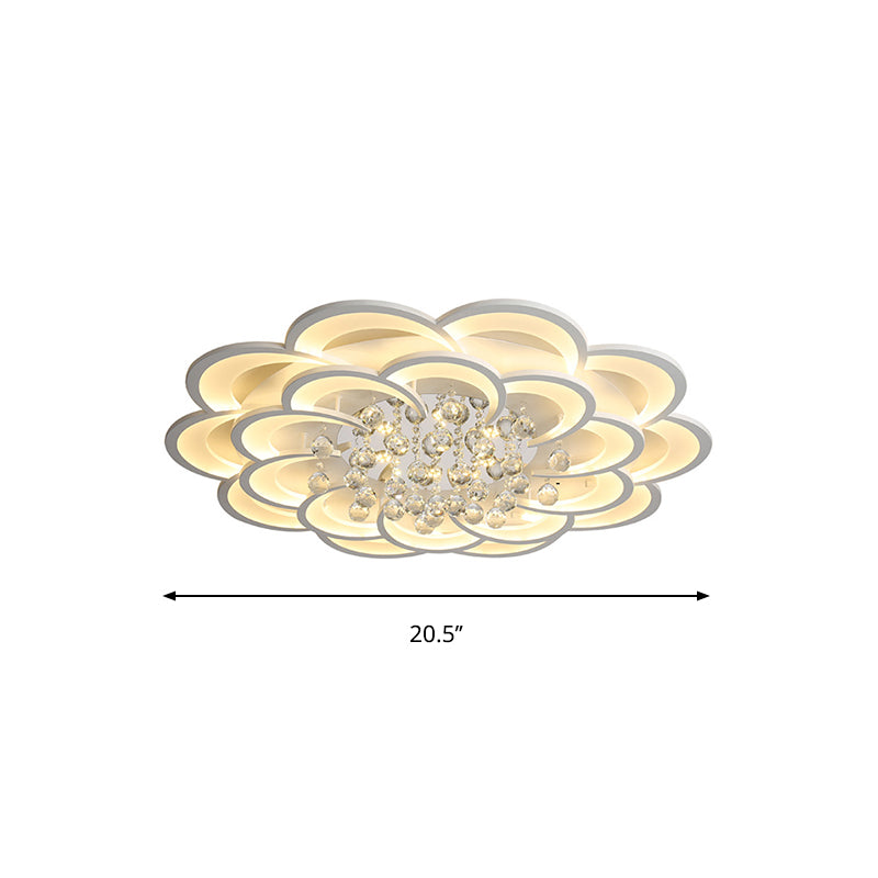 20.5 "/27" /31.5 " W Modern Floral Iron Flush Mount Licht LED Wit Plafond Licht Armatuur in Warm/Wit Licht