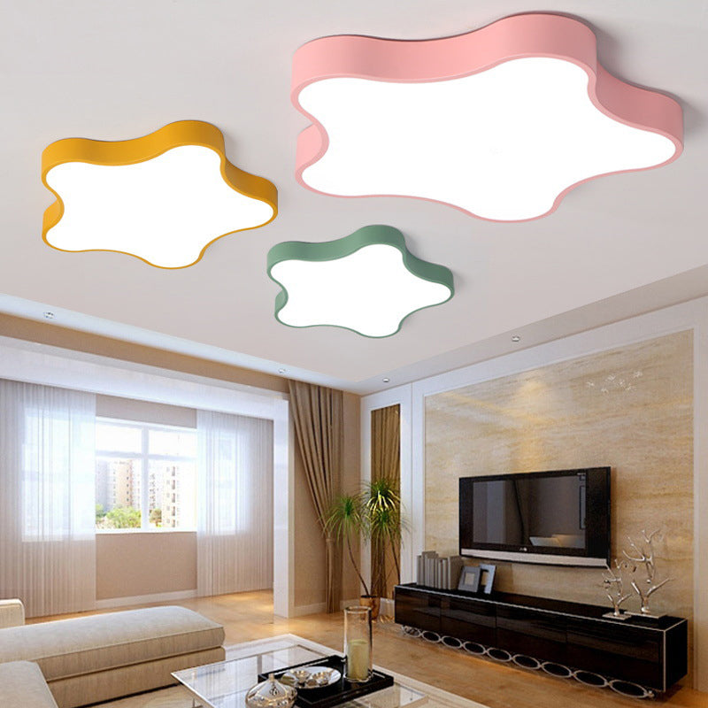 Star Flush Mount Light Fixtures 1 Light Metal Contemporary Ceiling Lights Flush Mount