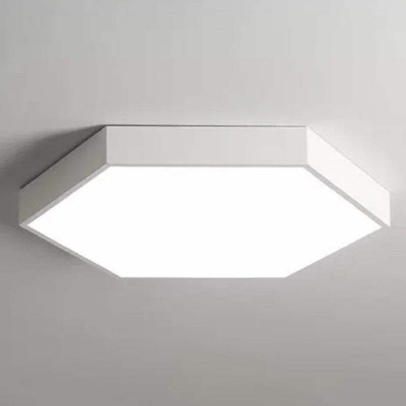 Hexagon Flush Light Fixtures 1 Light Acrylic Minimalist Flush Mount Ceiling Light Fixture