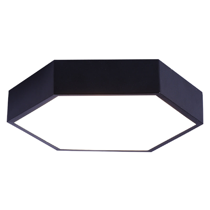 Hexagon Flush Light Fixtures 1 Light Acrylic Minimalist Flush Mount Ceiling Light Fixture