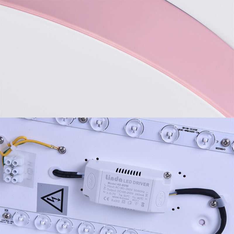 Lámpara de techo de montaje empotrado en disco, accesorio de iluminación acrílico minimalista para montaje en techo para dormitorio