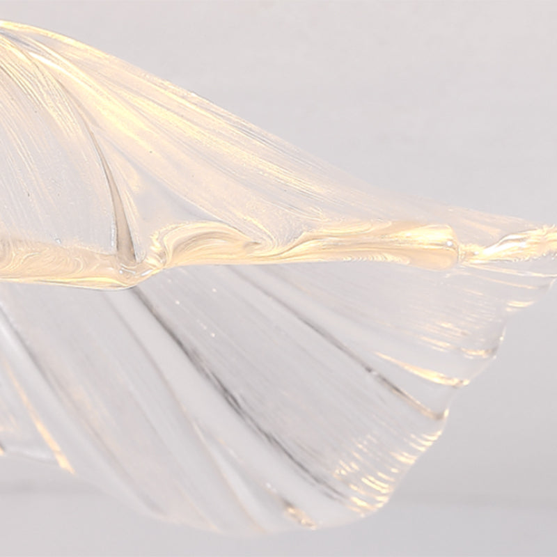 Apparecchio di illuminazione del corridoio a soffitto in vetro trasparente tradizionale con supporto per lampada in ottone