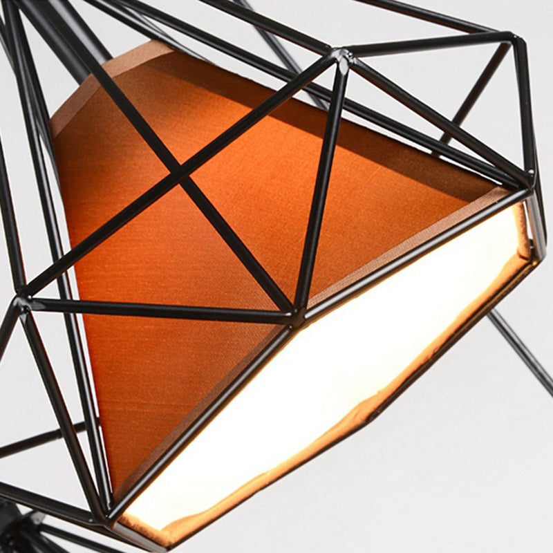 Diamond Cage Semi Flush Mount Lighting Retro Industrial Style Plafond Metal Plafond Mount Lights for Halway