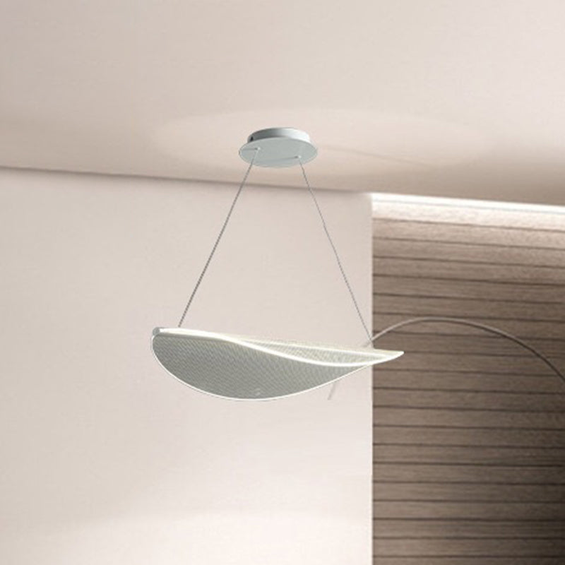 Luce a sospensione a forma di foglia acrilica Simplicità Sospensione LED bianca per la camera da letto