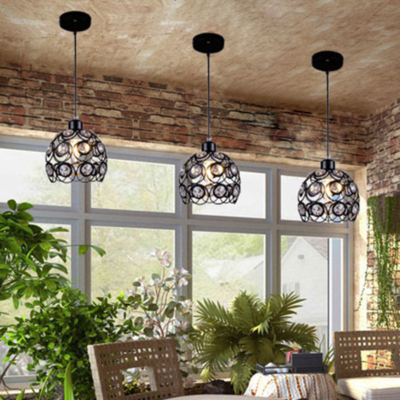 Lampada a sospensione cavati in cristallo Minimalista Modern Modern Hanging Freeture a forma di cupola