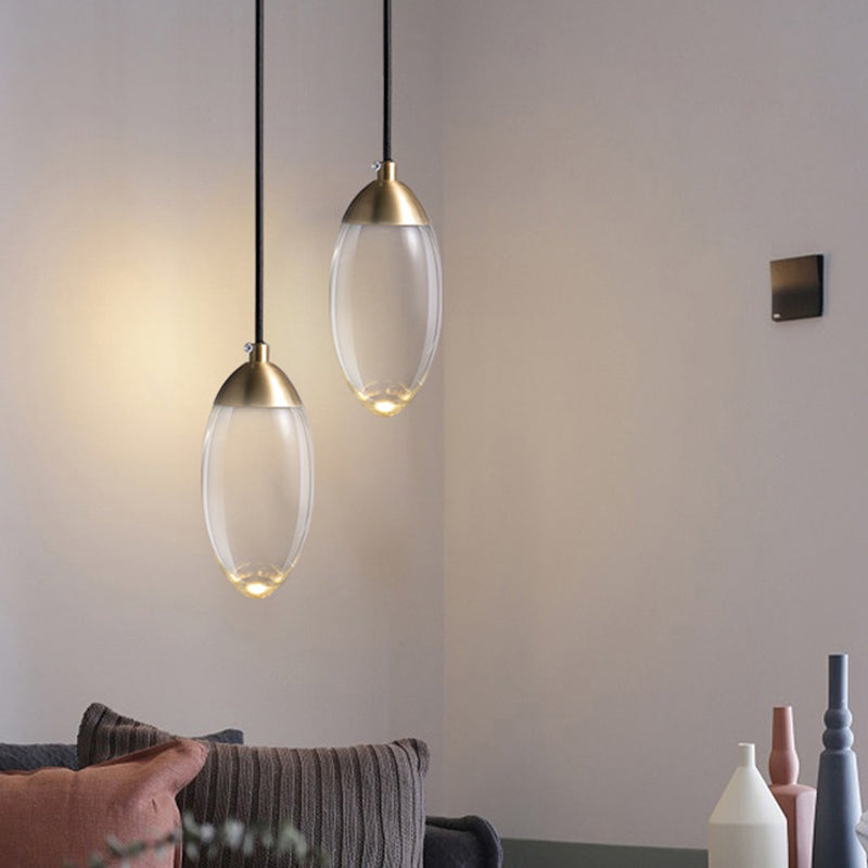 Illuminazione mini sospensione ovale Minimalista Crystal LED CAMERA CAMERA DEL CRIME IN ONONO