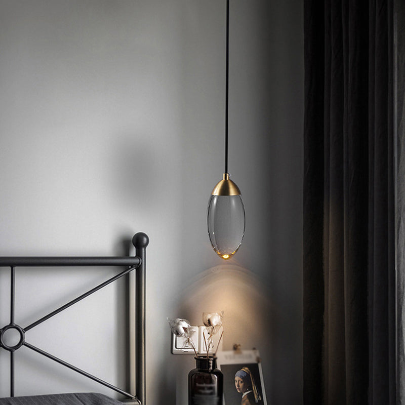 Illuminazione mini sospensione ovale Minimalista Crystal LED CAMERA CAMERA DEL CRIME IN ONONO