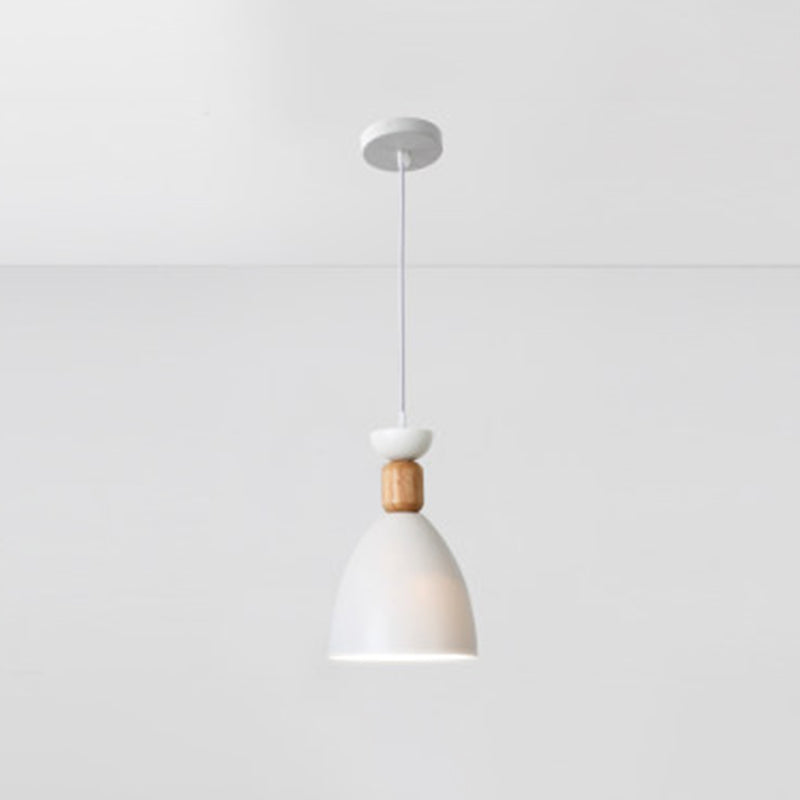 Nordic Style Ceiling Pendant Goblet Shaped Hanging Light Fixture with Metal Shade for Dining Room