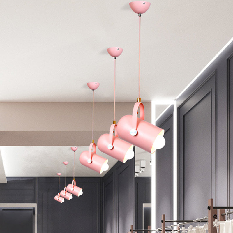 Spotlight cilindrico in metallo Macaron 1 Servizio Commercial Testa Accensione con maniglia regolabile