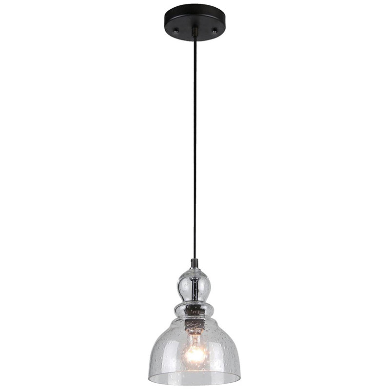 Lampada a sospensione a forma di zucca industriale Light a pendente in vetro a 1 bulbo per tara da pranzo
