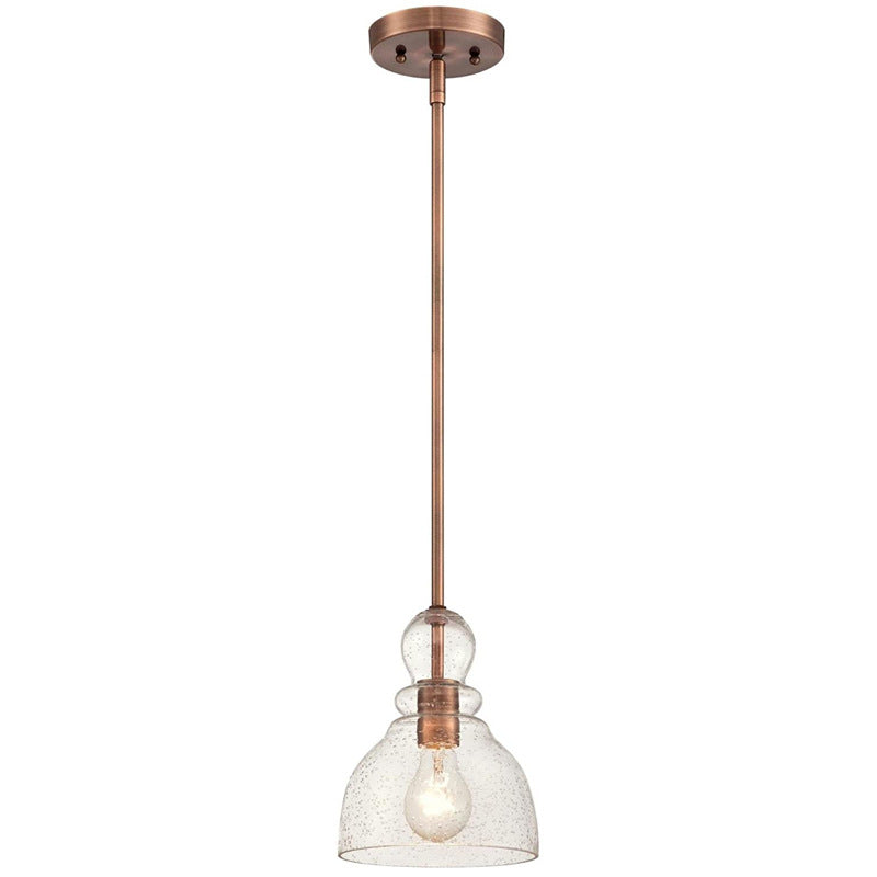 Lampada a sospensione a forma di zucca industriale Light a pendente in vetro a 1 bulbo per tara da pranzo