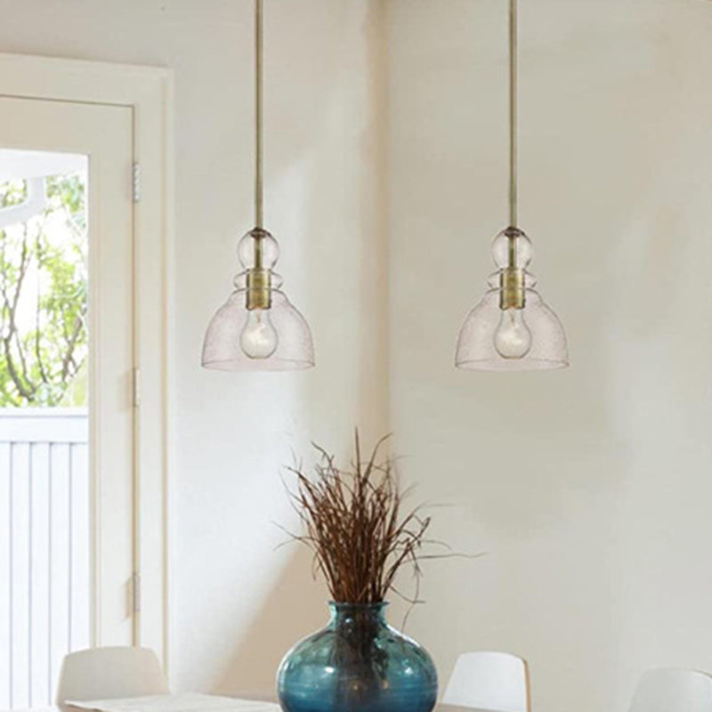 Lampada a sospensione a forma di zucca industriale Light a pendente in vetro a 1 bulbo per tara da pranzo