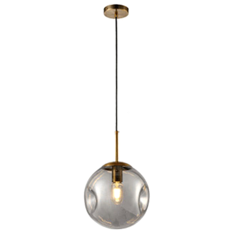 Boule de verre irrégulière 1 lumière mini pendentif éclair
