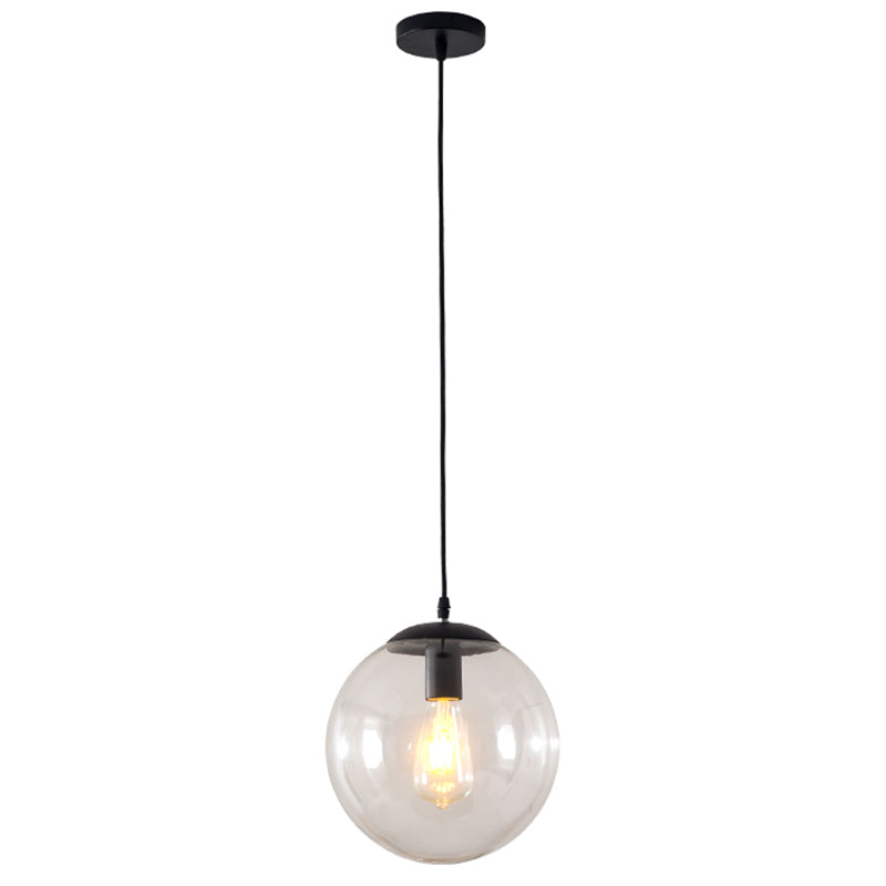Minimaliste moderne à 1 lampe à la lumière Lumière Bubble Boule de verre transparent Lumière suspendue avec 39 "fil suspendu