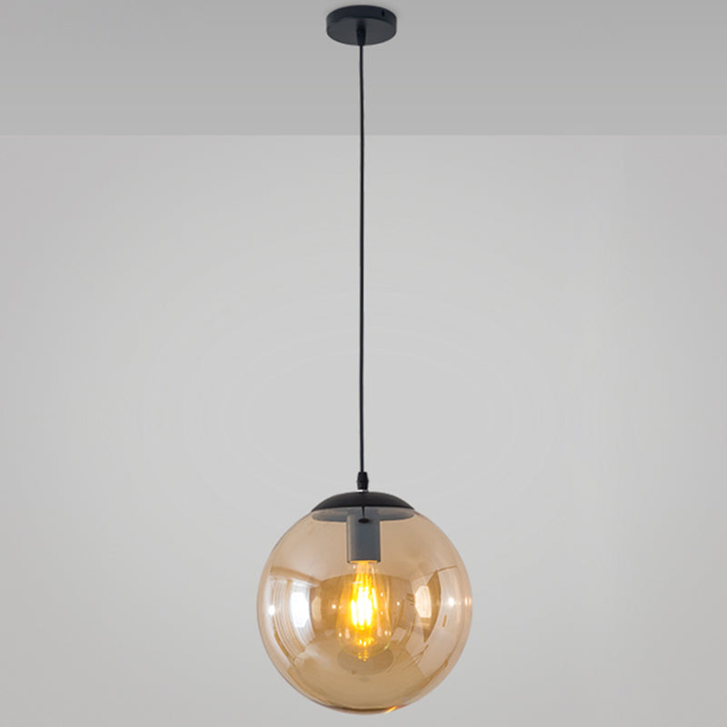 Minimaliste moderne à 1 lampe à la lumière Lumière Bubble Boule de verre transparent Lumière suspendue avec 39 "fil suspendu