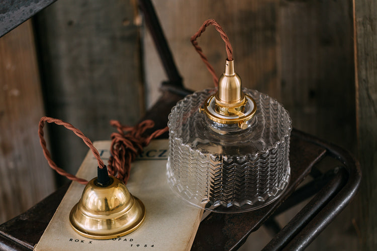 Lámpara colgante de tambor de tambor de lámpara de vidrio colgante de vidrio colgante para el comedor de dormitorio