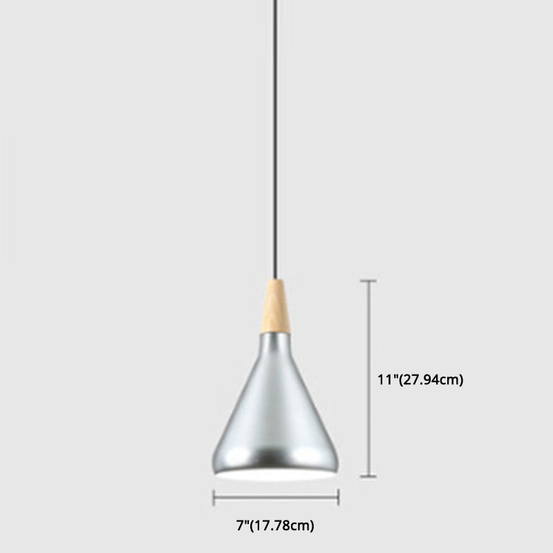 Multi Color Optional Simplicity Pendant Light Nordic Macaroon Aluminum Lampshade 1-Light Hanging Light for Kitchen