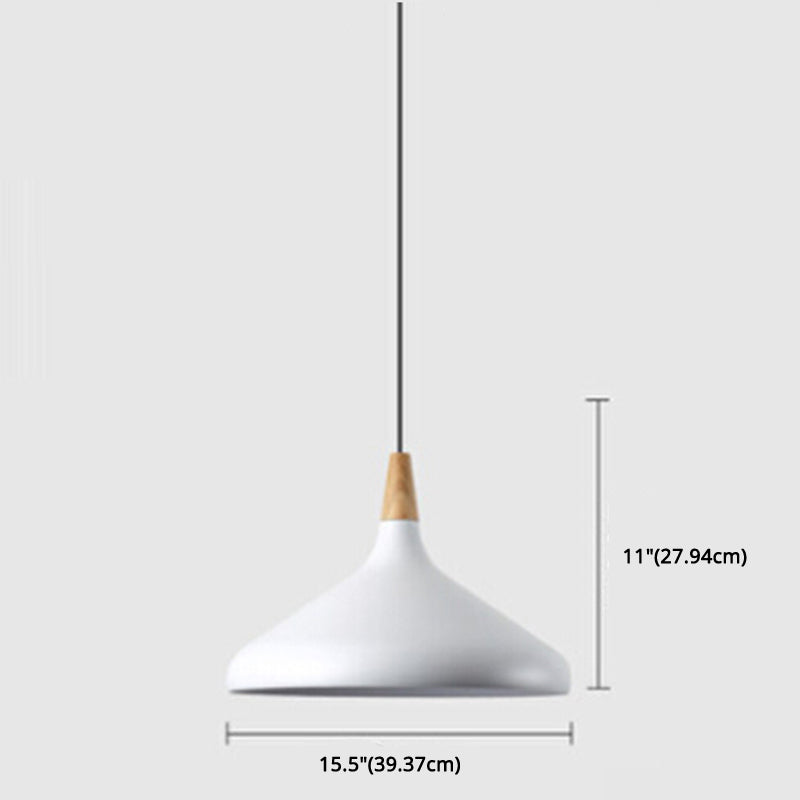 Multi Color Optional Simplicity Pendant Light Nordic Macaroon Aluminum Lampshade 1-Light Hanging Light for Kitchen