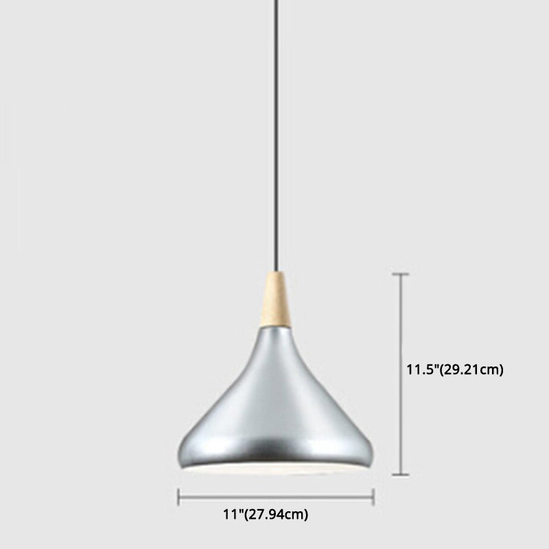 Multi Color Optional Simplicity Pendant Light Nordic Macaroon Aluminum Lampshade 1-Light Hanging Light for Kitchen