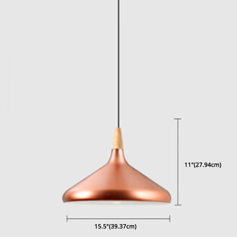 Multi Color Optional Simplicity Pendant Light Nordic Macaroon Aluminum Lampshade 1-Light Hanging Light for Kitchen