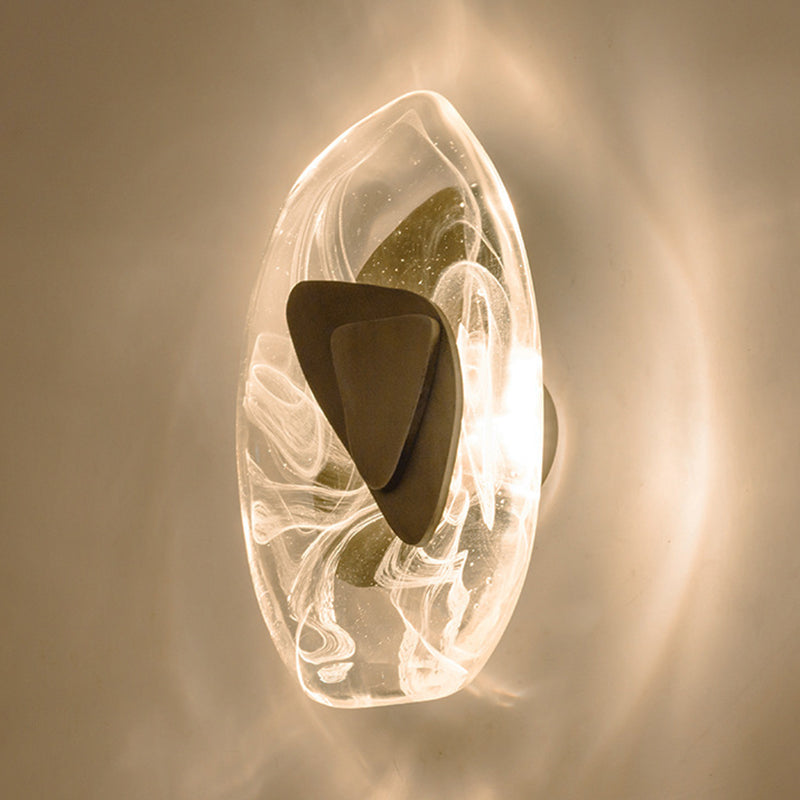 Modern Nordic Sconce Light Fixture 1 Light Glass Wall Mount Lighting Light Luxury Sconce for Bedroom