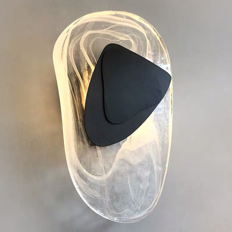 Modern Nordic Sconce Light Fixture 1 Light Glass Wall Mount Lighting Light Luxury Sconce for Bedroom