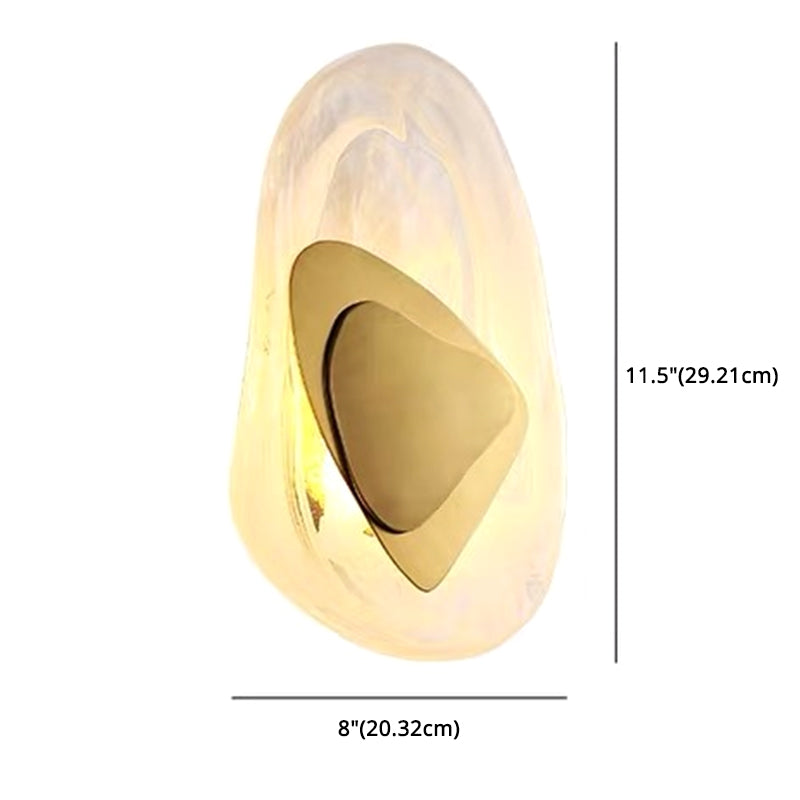 Modern Nordic Sconce Light Fixture 1 Light Glass Wall Mount Lighting Light Luxury Sconce for Bedroom