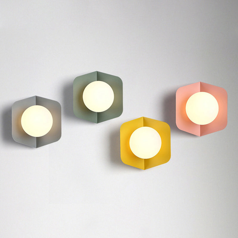 Macaroon Metal Sconce Indoor Decoration Nordic Modern Style LED Light