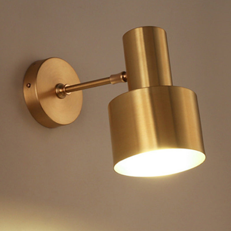 Mid-Century Home Wall Lighting 1 Head Down Lighting Mental Cage Wall Mounted Lights in Gold