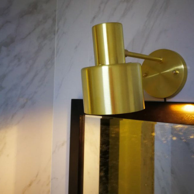 Mid-Century Home Wall Lighting 1 Head Down Lighting Mental Cage Wall Mounted Lights in Gold