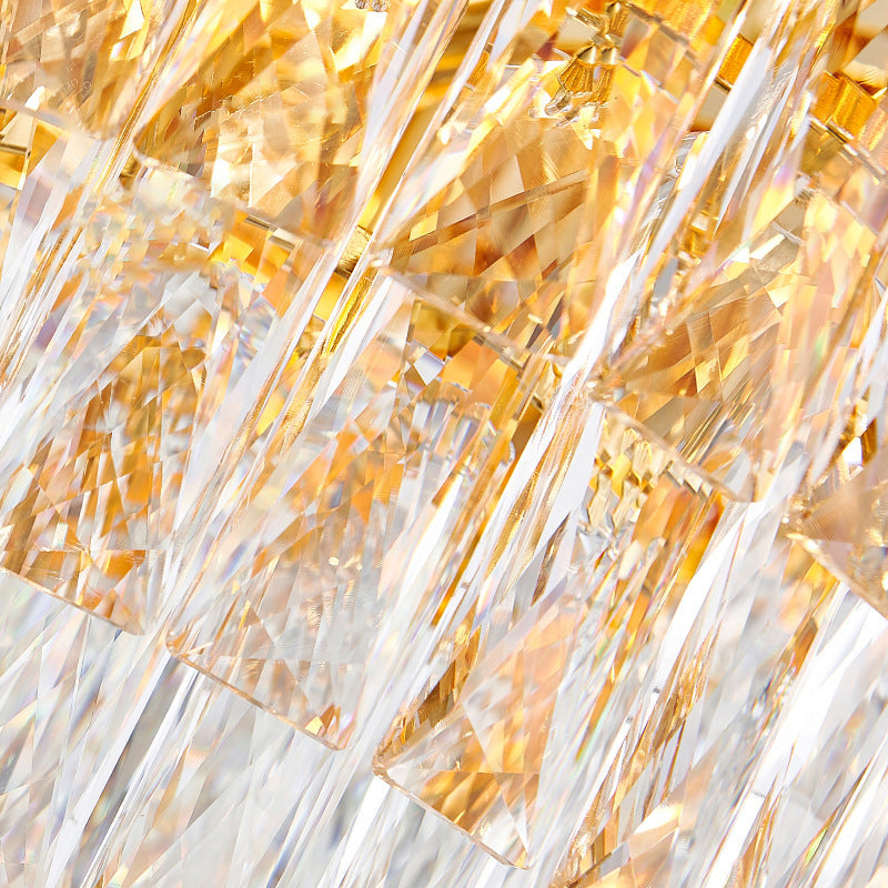 Luz de techo colgante de Golden Square con lámpara de lámpara de lámpara de luces de luces de cristal, 16 "/19.5" /23.5 "