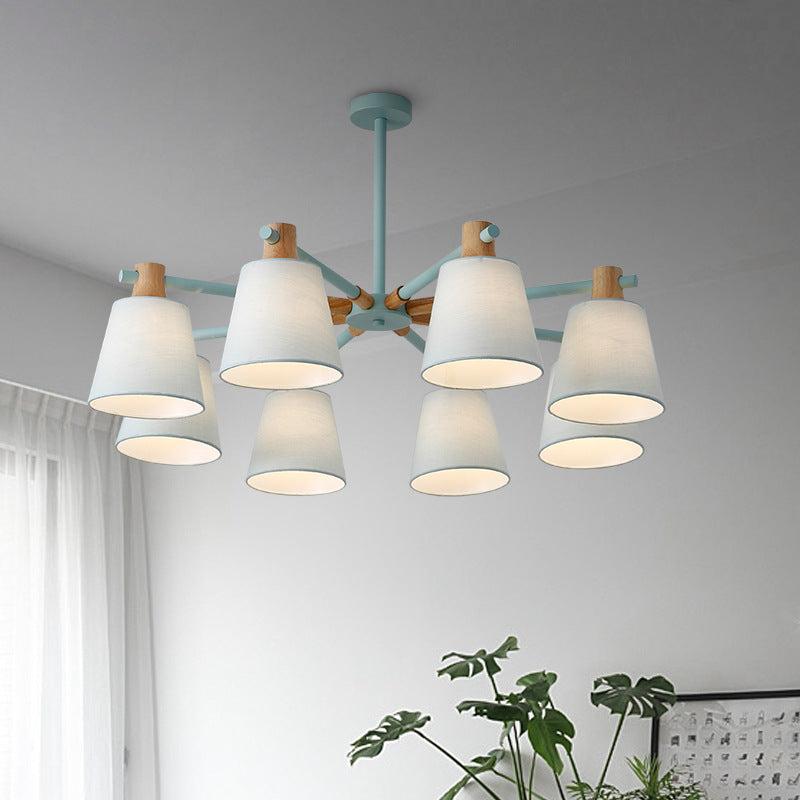 Côté Cône Chandelier Light Light en bois moderne simplicité Lumière suspendue pour la chambre à manger chambre