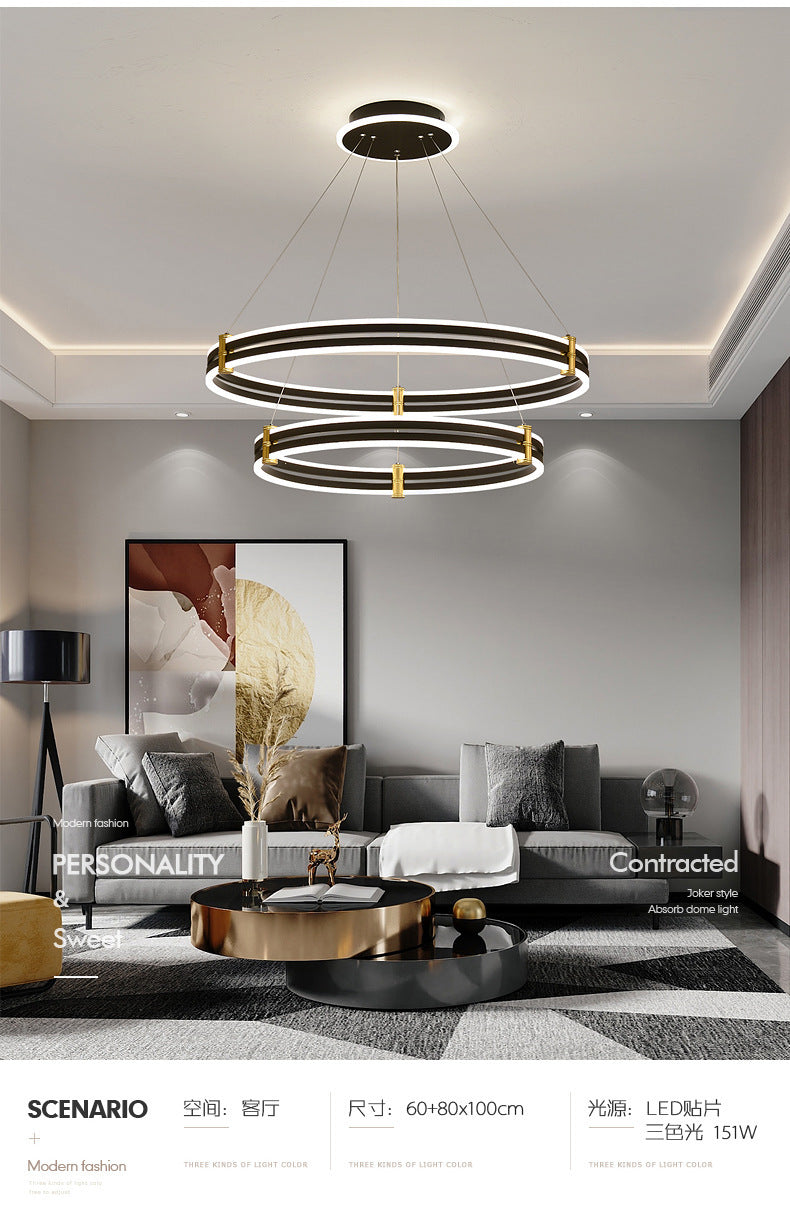 Lampone a LEDELIE LEDELIER MODERNA LUCE A 3-COLOR LIGHT ALLUMINUM ALLUMINUM ALLUMINIO LUCE PENSI