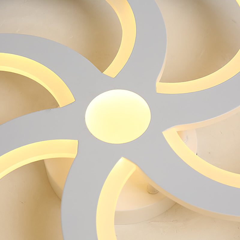 19,5 "/23,5" W Bianca bianca a sfioramento Light Nordic in stile Nordico in metallo e soggiorno a led acrilico Lampada a filo a caldo in caldo