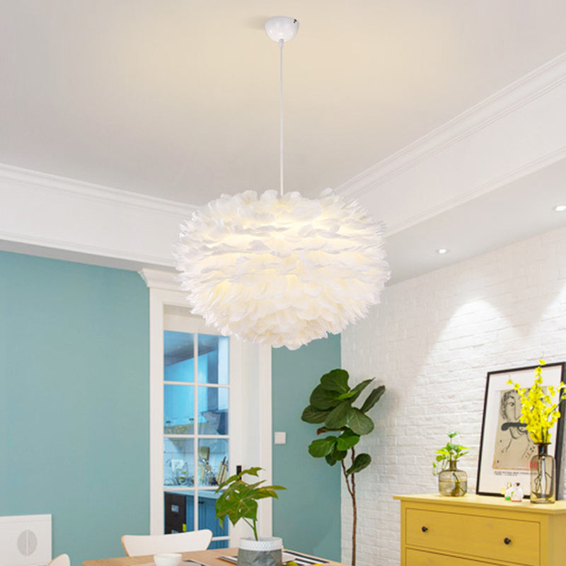 Coeur chambre suspendue plafond lumière métal nordique style suspendu suspendu en blanc