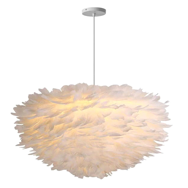 Coeur chambre suspendue plafond lumière métal nordique style suspendu suspendu en blanc