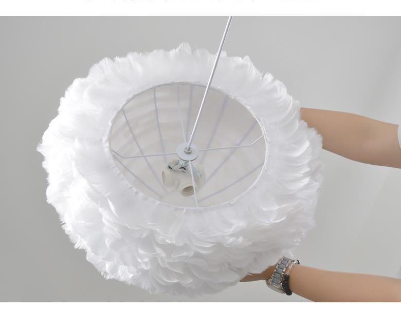 Coeur chambre suspendue plafond lumière métal nordique style suspendu suspendu en blanc