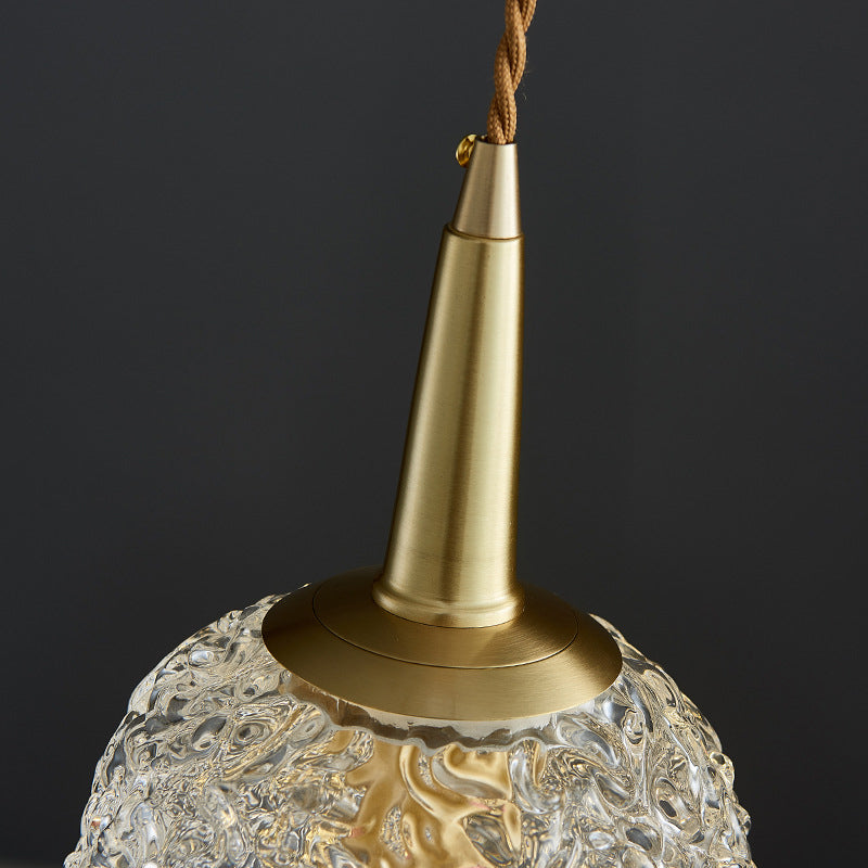 Crystal Spherical Pendant Ceiling Light Modern Style Gold Ceiling Suspension Lamp