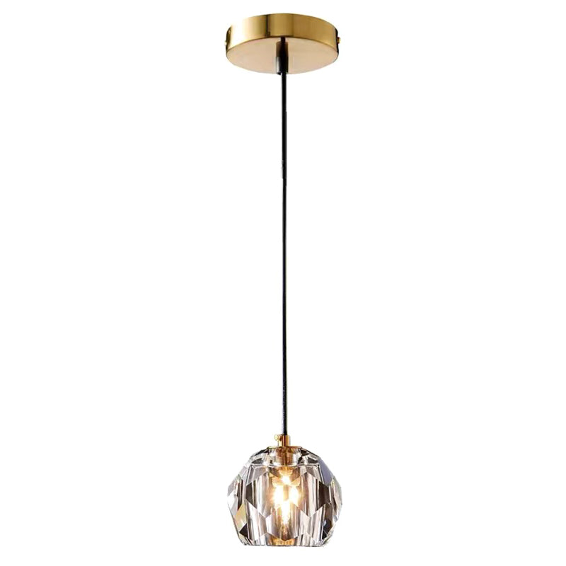 Gouden koepelophanging hanglamp eigentijdse kristallen hanger verlichtingsarmatuur