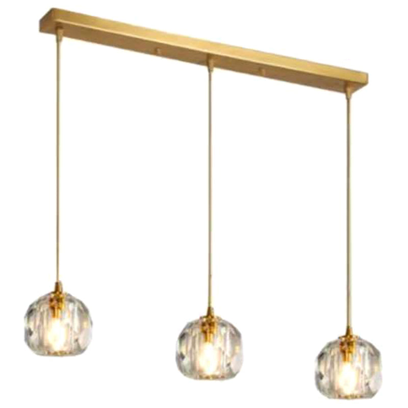 Gouden koepelophanging hanglamp eigentijdse kristallen hanger verlichtingsarmatuur