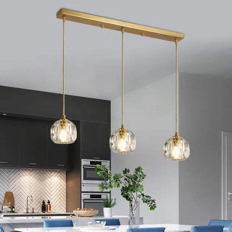 Gouden koepelophanging hanglamp eigentijdse kristallen hanger verlichtingsarmatuur