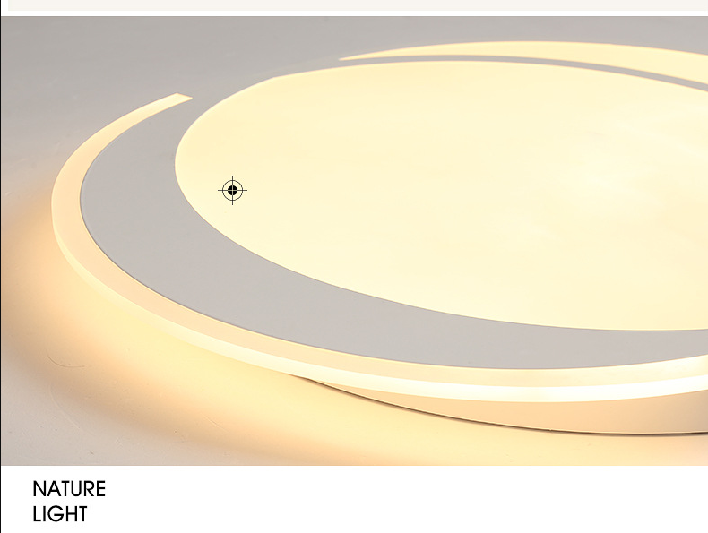 Circle Acrylic Flush Mounted Ceiling Light Minimalistic LED White Flushmount Ceiling Lamp